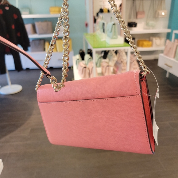 ♠️Kate Spade Chain Wallet Crossbody Bag Peach Nectar NWT - Picture 3 of 9